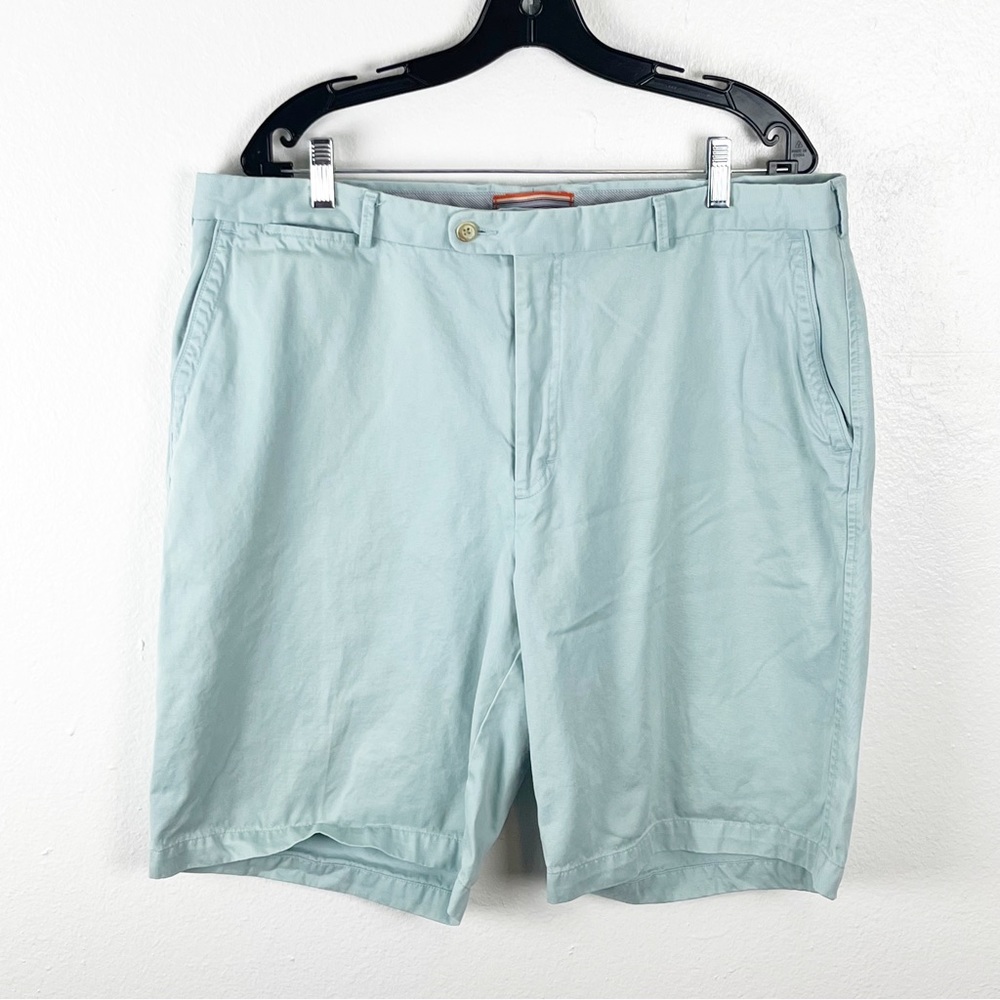PETER MILLAR Mint Green 100% Genuine Pima Cotton Shorts 38 Golf Preppy Casual